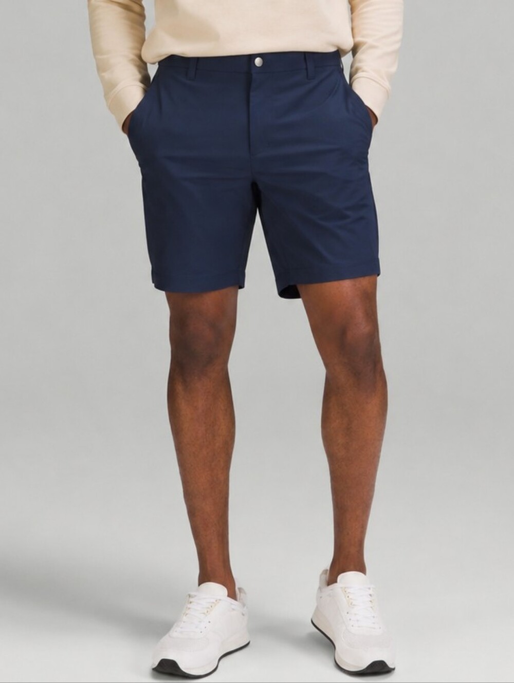 Lululemon M7AK3S Commission Classic Fit Short 9" Navy Blue Pockets ABC Warp 32